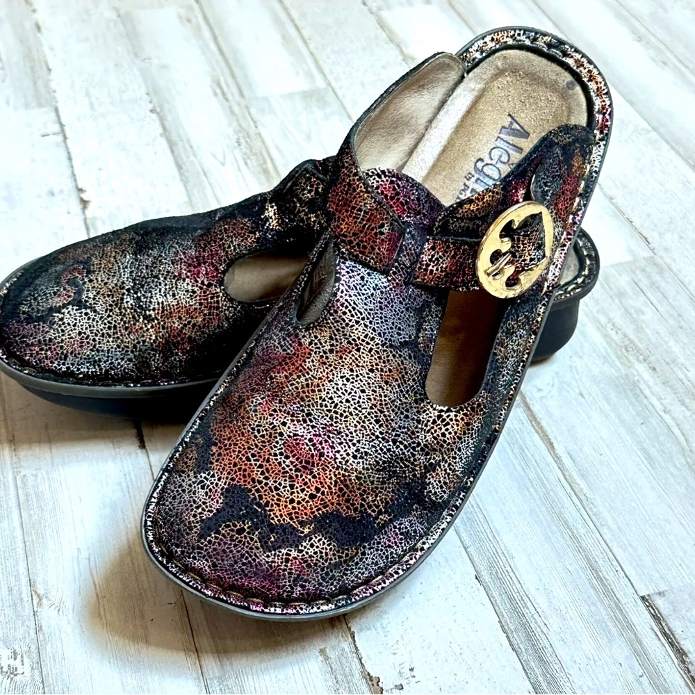 Alegria Women's Metallic Multi-Color Mary Jane Clog